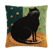 Load image into Gallery viewer, Black cat in a corner hook pillow, Warren Kimble