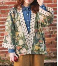Load image into Gallery viewer, I Dream in Flowers Fleece Cottage Cardigan Kimono Jacket, Market of Stars