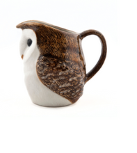Load image into Gallery viewer, Quail ceramics, small barn owl jug
