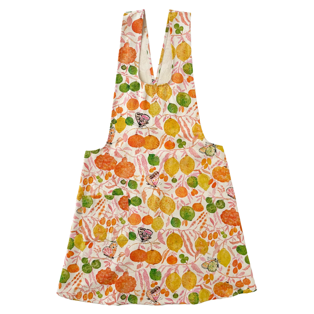 Pinafore apron citrus