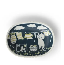 Load image into Gallery viewer, Cat life oval ceramic dish
