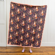 Load image into Gallery viewer, Quilted Throw- Curious Fox, Betsy Olmsted
