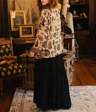 Load image into Gallery viewer, Curiosities Pixie Duster Crop Kimono w/ Whimsical Print
