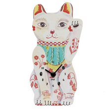 Load image into Gallery viewer, Nathalie Lété lucky cat wall clock
