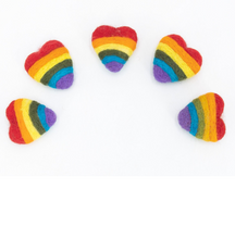 Load image into Gallery viewer, Rainbow felt heart
