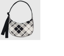 Load image into Gallery viewer, Baggu small crescent bag, mixed plaid
