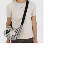 Load image into Gallery viewer, Baggu small crescent bag, mixed plaid
