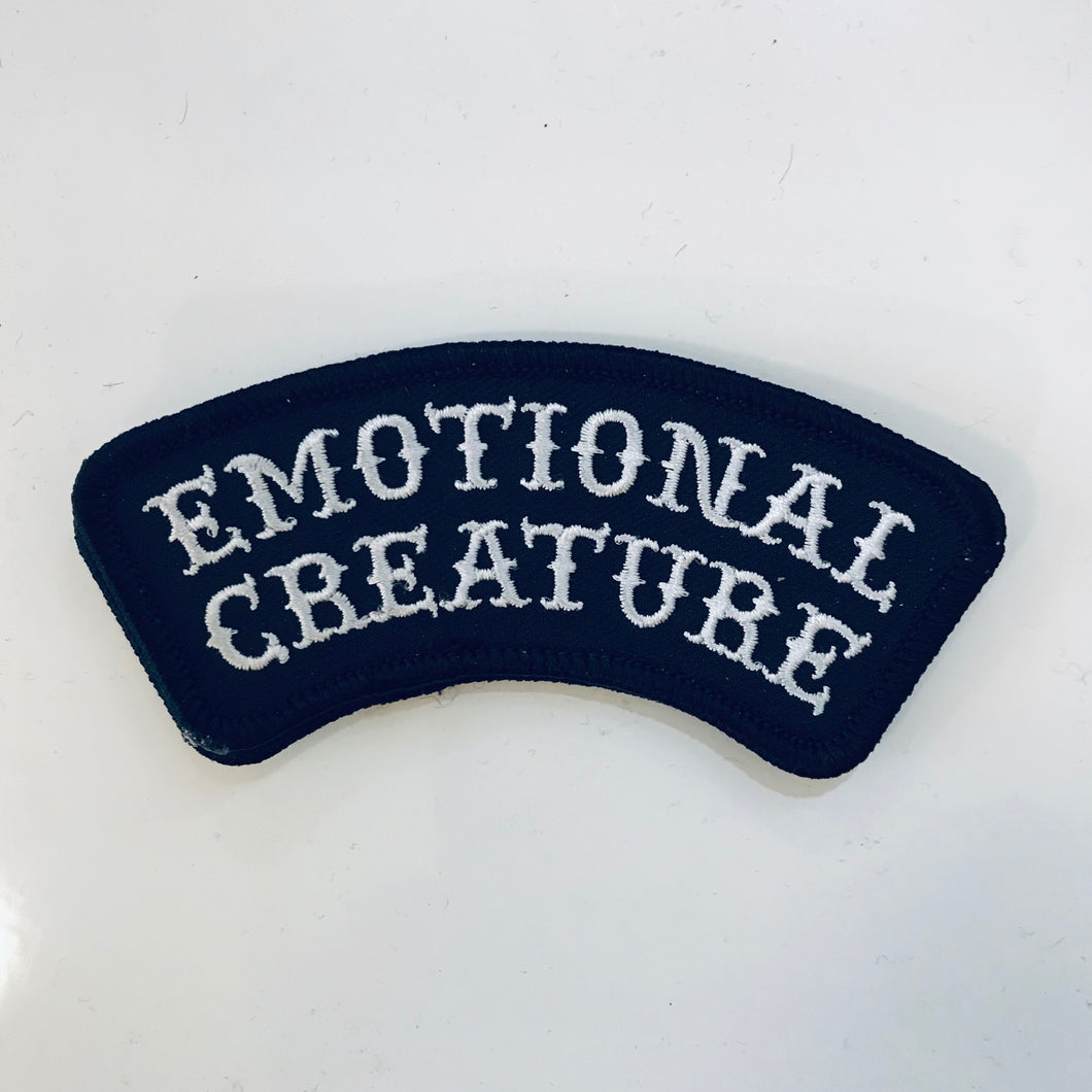 Emotional creature iron on patch